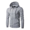 KTM-173651 Men's New Solid Color Hooded Zipper Sweater Slim With Hoodie Youth Sports Casual Jacket Men's Hip-hop Pullover Shirt