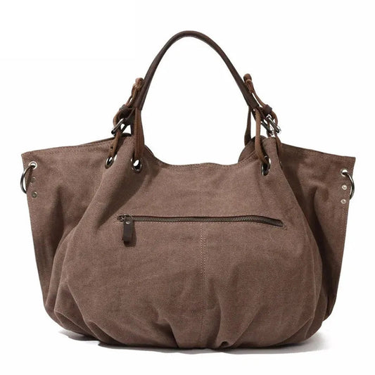 KTM-179411 Eco-Friendly Cotton Canvas Tote Handbag for Women - Size 32cm x 12cm x 38cm