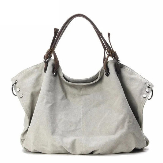 KTM-179411 Eco-Friendly Cotton Canvas Tote Handbag for Women - Size 32cm x 12cm x 38cm