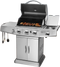 KTM-180755 3-Burner Gas Grill with Side Burner and Stainless Steel Construction for Outdoor Cooking