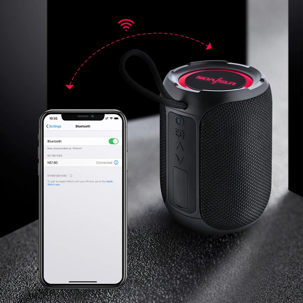 KTM-202195 Portable Bluetooth Speaker with 40W Stereo Sound, Extra Bass, IPX7 Waterproof for Outdoor Parties