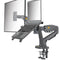KTM-233683 Dual Arm Gas Spring Monitor and Laptop Mount for 17"-27" Monitors and 10"-17" Laptops, F160-FP Model, Black, Aluminium Alloy