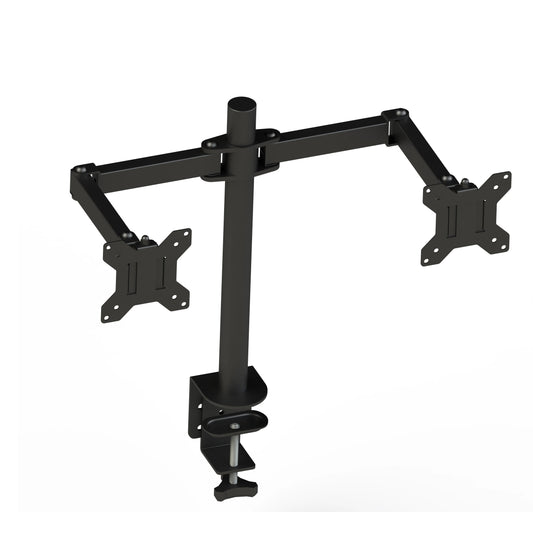 KTM-237779 Dual Adjustable Monitor Mount Stand for 14" to 27" Screens, 360° Rotation & 90° Tilt, VESA Compatible