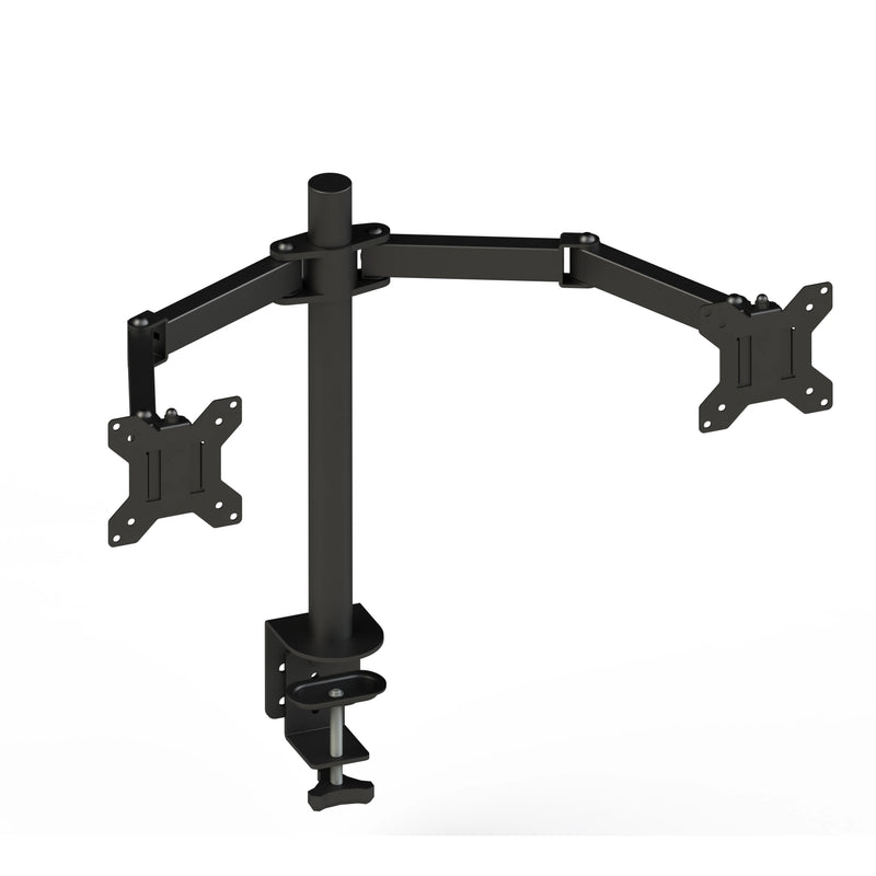 KTM-237779 Dual Adjustable Monitor Mount Stand for 14" to 27" Screens, 360° Rotation & 90° Tilt, VESA Compatible