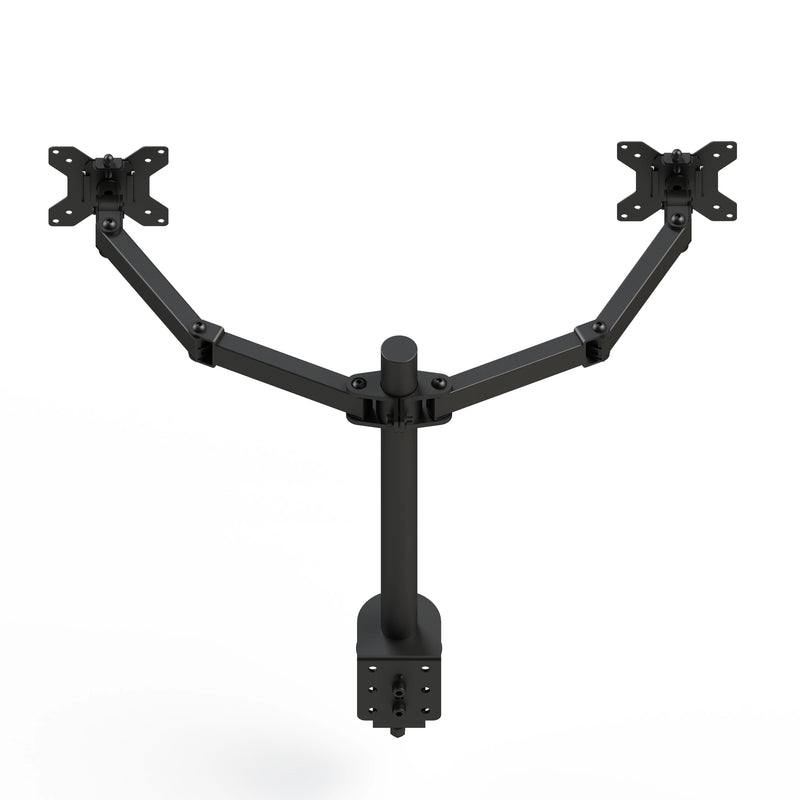 KTM-237779 Dual Adjustable Monitor Mount Stand for 14" to 27" Screens, 360° Rotation & 90° Tilt, VESA Compatible