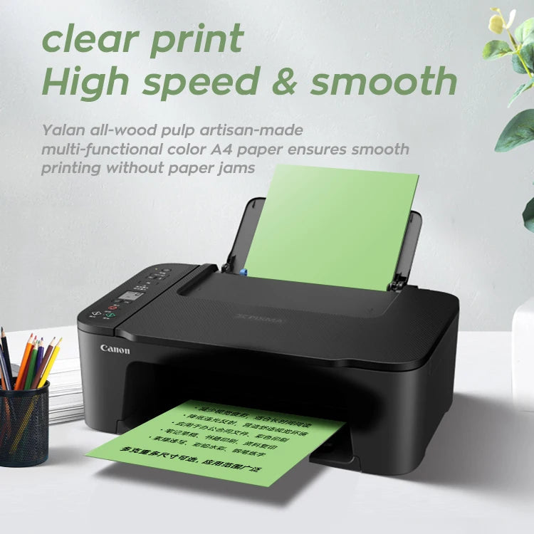 KTM-237971 A4 70gsm Green Coloured Copy Paper for Office Printing, Drawing, and Writing