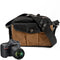 KTM-241043 Vintage Canvas and Leather Messenger Bag for DSLR and Laptop, Waterproof Photography Crossbody Bag