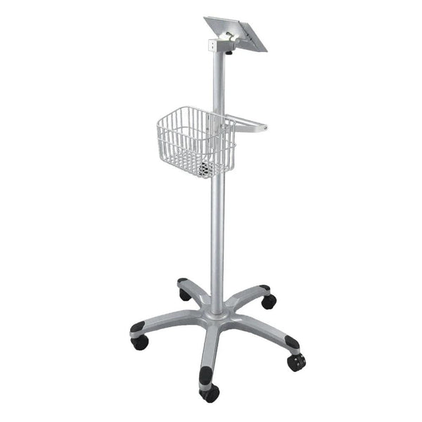 KTM-248403 Adjustable Aluminium Alloy Medical Monitor Roll Stand with Manual Lift Trolley