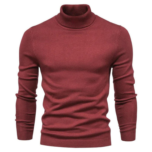 KTM-253459 Men Sweater Fall and Winter Men's Pullover Shirt New Bottoming Shirt Slim High Neck Casual Knit Sweater Thread Sweater
