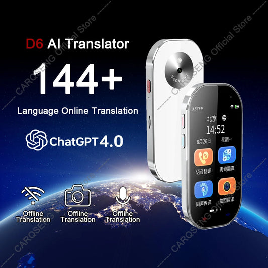 KTM-259347 Portable Smart AI Voice Translator with Online & Offline Photo Translation in 144 Languages
