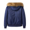 KTM-268755 Men's Flying Cotton Jacket Plus Size Sporty Workwear With Hood Collar Thick Baseball Zipper Winter Clothing Men's Coats