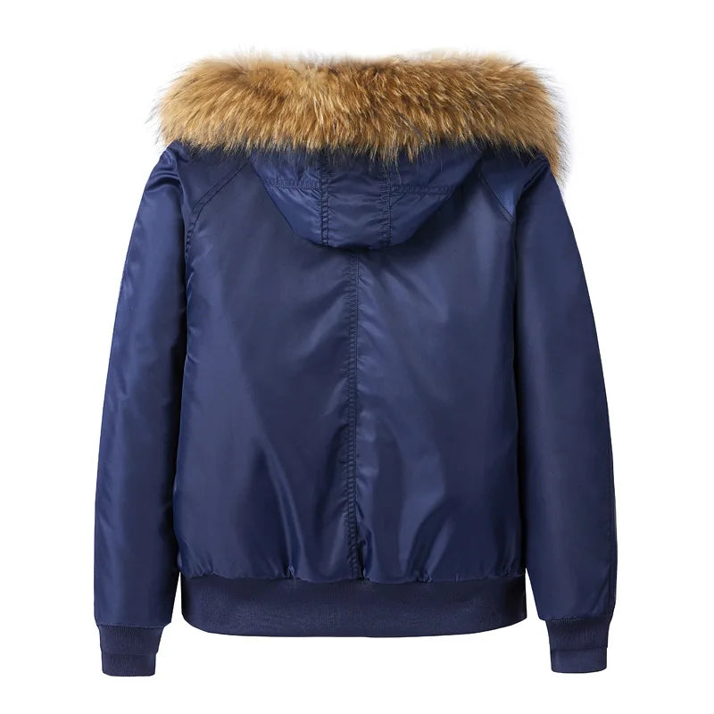 KTM-268755 Men's Flying Cotton Jacket Plus Size Sporty Workwear With Hood Collar Thick Baseball Zipper Winter Clothing Men's Coats