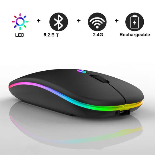 KTM-303123 2.4G Wireless Rechargeable Mouse with 1600 DPI and Backlit Features for Desktop and Laptop Use