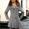 KTM-304339 Medium to Long Elegant Women's Fleece Jacket Winter Coat With Contrasting Wool for Winter Clothing