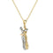 KTM-313171 Lovers Embrace Necklace Pendant 18K Gold Plated Stainless Steel Necklace for Valentine's Day Gift Jewelry