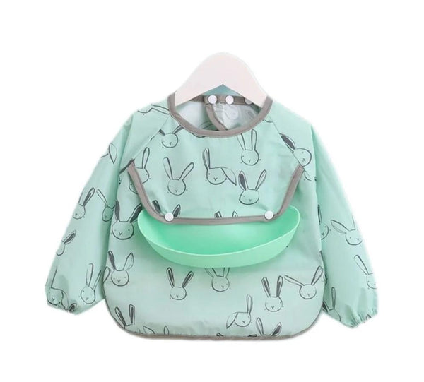 KTM-325587 Baby Bibs with PU Fabric Silicon Soft Mommy Loving Infants & Toddlers for Feeding Waterproof Warm Washable
