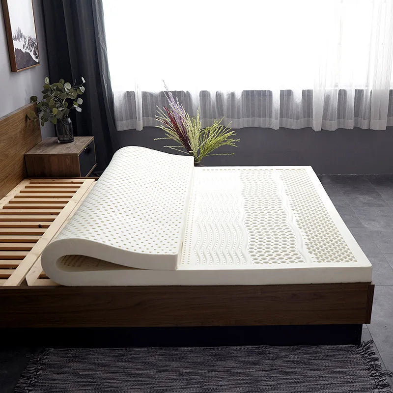 KTM-338387 Latex Mattress 200x100x5cm Soft Cotton Cover 100% Natural Latex Comfort