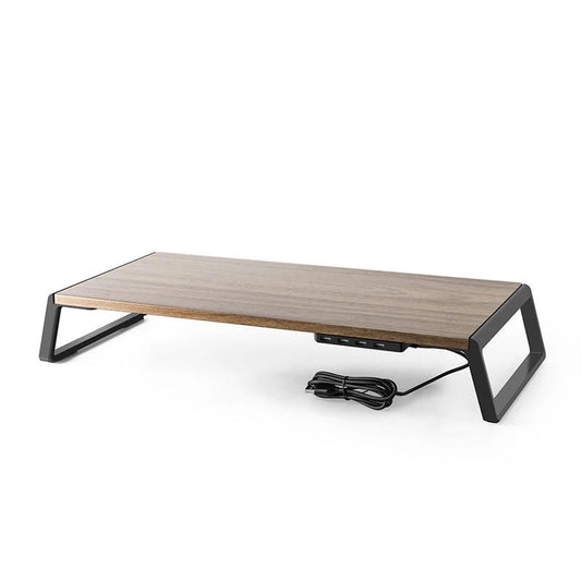 KTM-340115 Ergonomic LCD Monitor Stand with USB Ports - Adjustable Height Computer Desk Riser