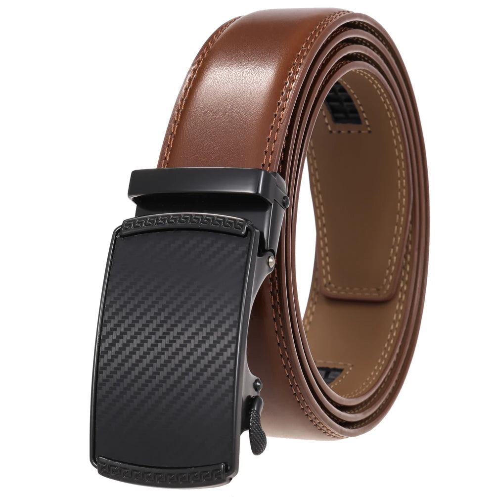 KTM-342739 Automatic Alloy Buckle Men's Genuine Leather Belt - Model LY36-0191-1