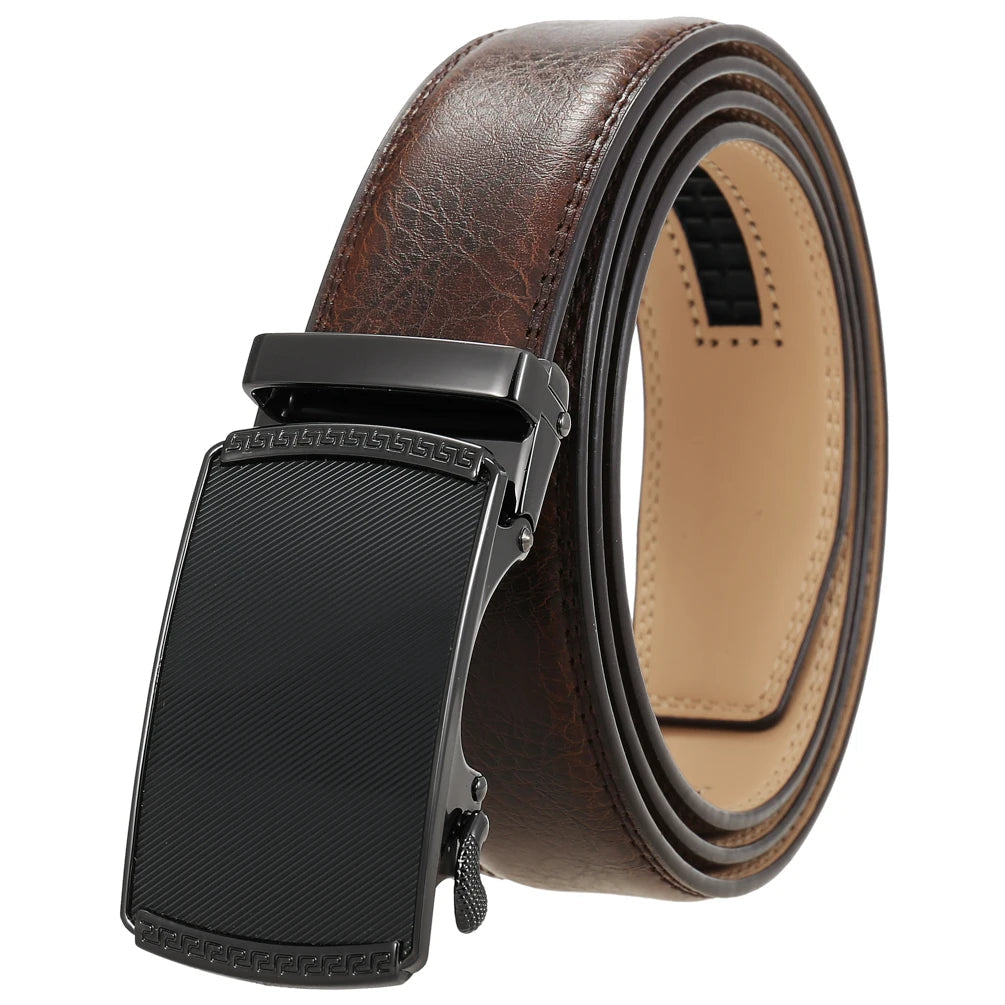 KTM-342739 Automatic Alloy Buckle Men's Genuine Leather Belt - Model LY36-0191-1