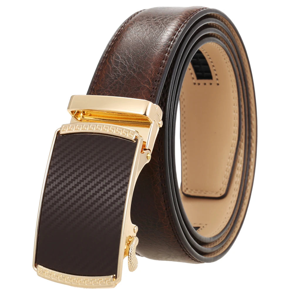 KTM-342739 Automatic Alloy Buckle Men's Genuine Leather Belt - Model LY36-0191-1