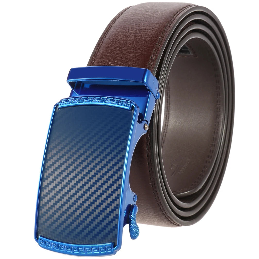 KTM-342739 Automatic Alloy Buckle Men's Genuine Leather Belt - Model LY36-0191-1