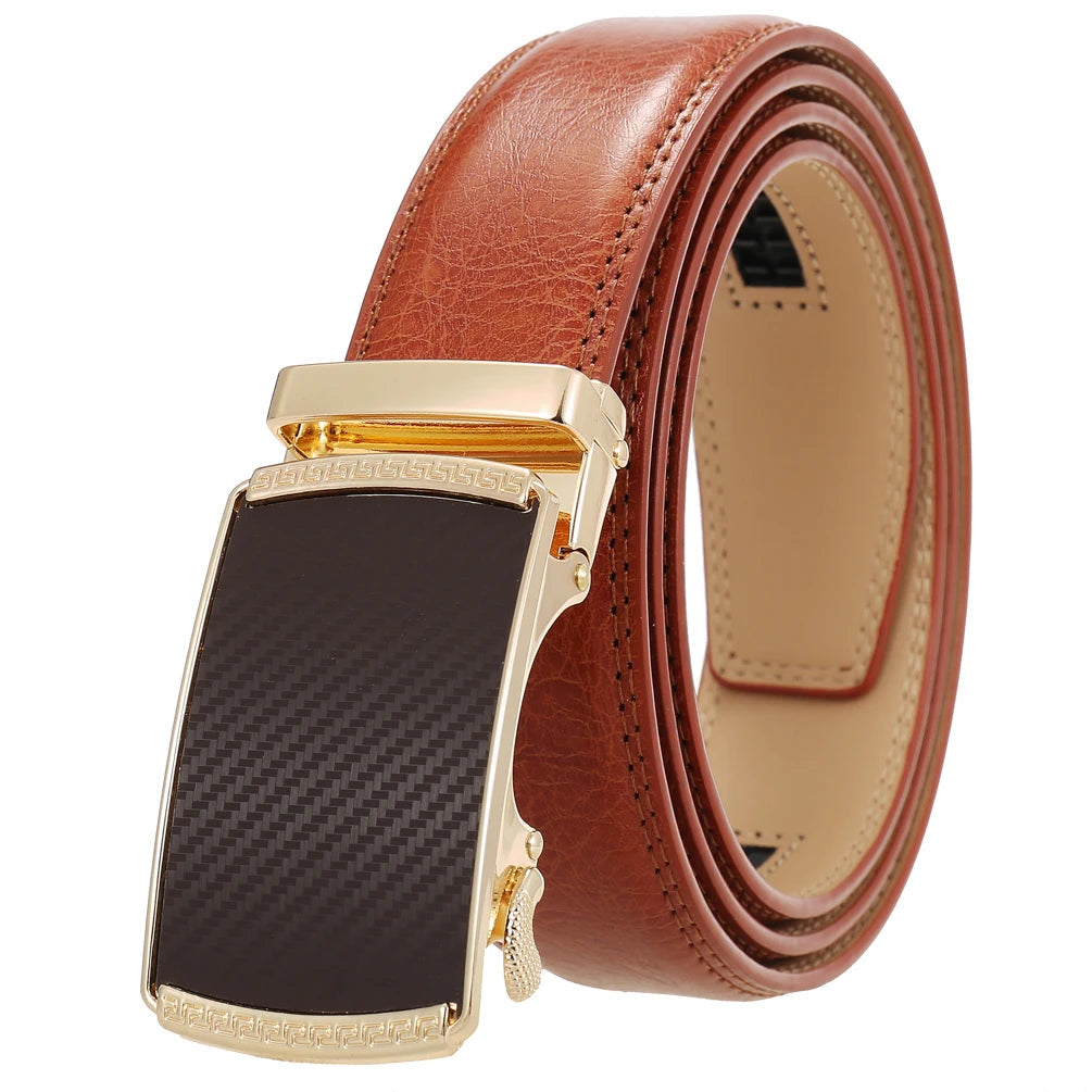 KTM-342739 Automatic Alloy Buckle Men's Genuine Leather Belt - Model LY36-0191-1