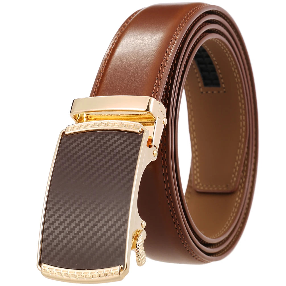 KTM-342739 Automatic Alloy Buckle Men's Genuine Leather Belt - Model LY36-0191-1