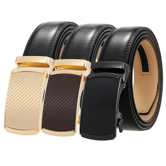 KTM-342739 Automatic Alloy Buckle Men's Genuine Leather Belt - Model LY36-0191-1