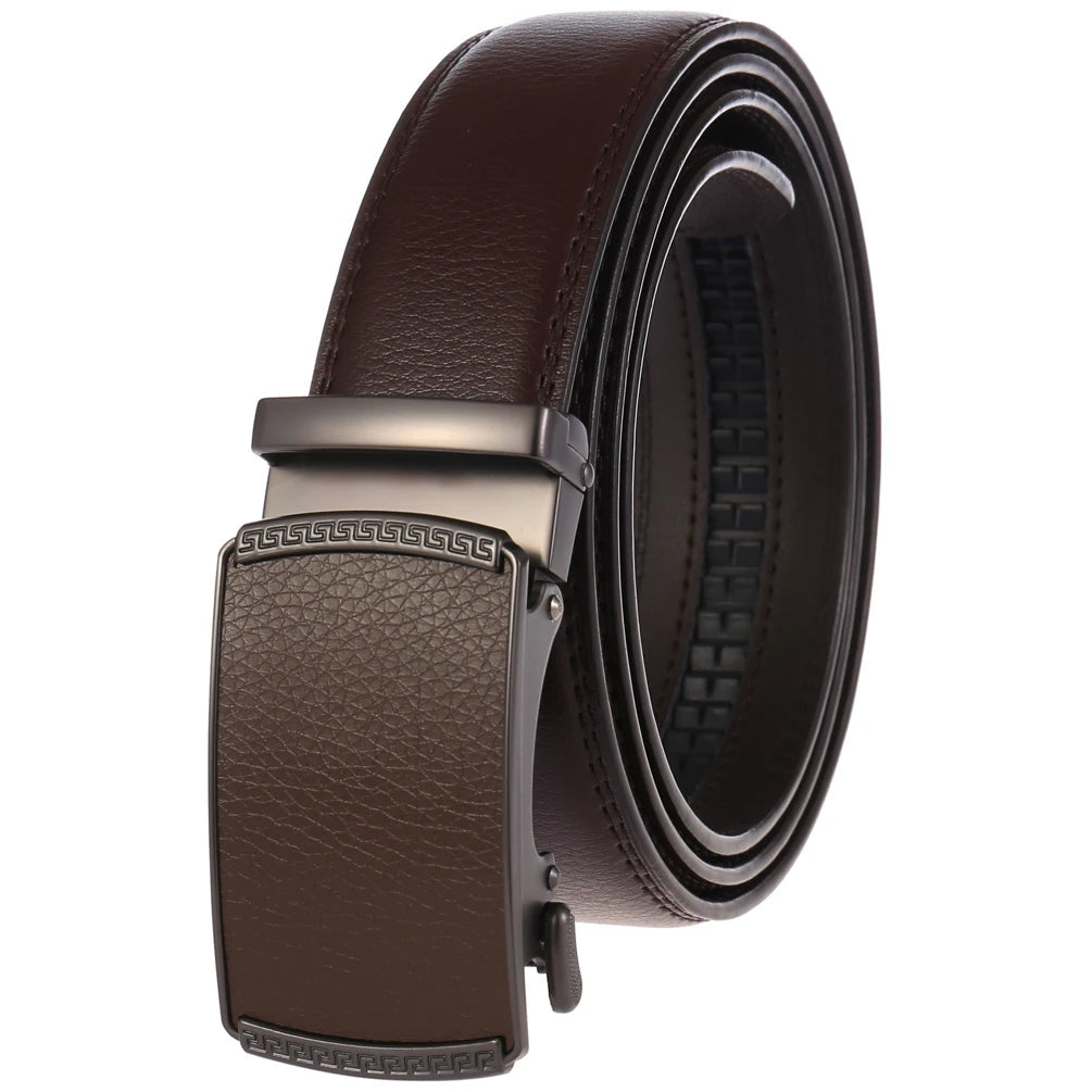 KTM-342739 Automatic Alloy Buckle Men's Genuine Leather Belt - Model LY36-0191-1
