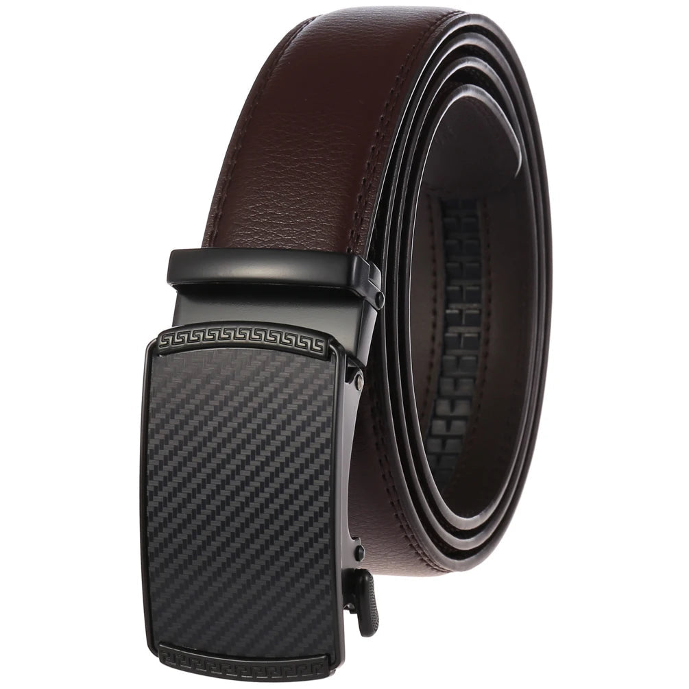 KTM-342739 Automatic Alloy Buckle Men's Genuine Leather Belt - Model LY36-0191-1
