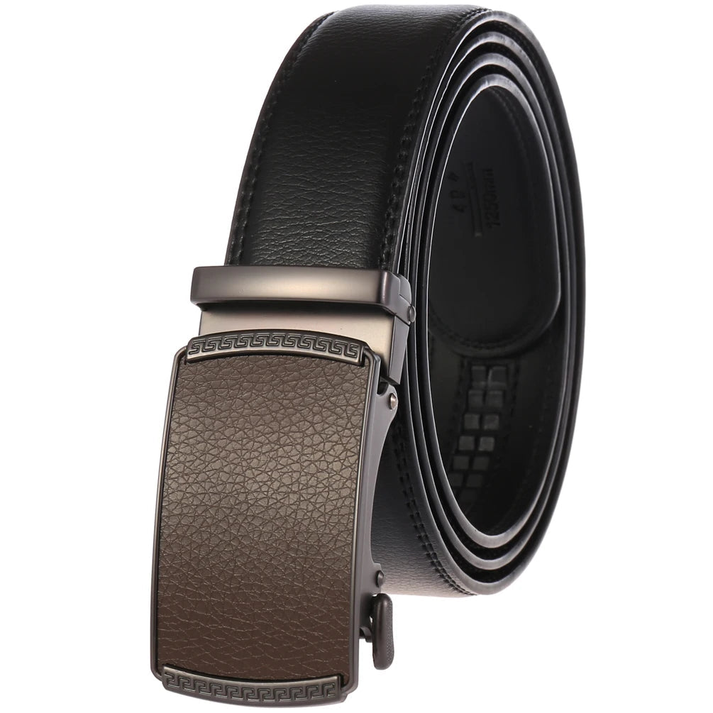 KTM-342739 Automatic Alloy Buckle Men's Genuine Leather Belt - Model LY36-0191-1