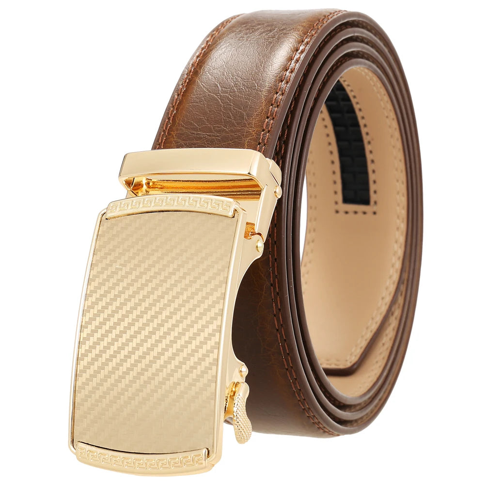 KTM-342739 Automatic Alloy Buckle Men's Genuine Leather Belt - Model LY36-0191-1