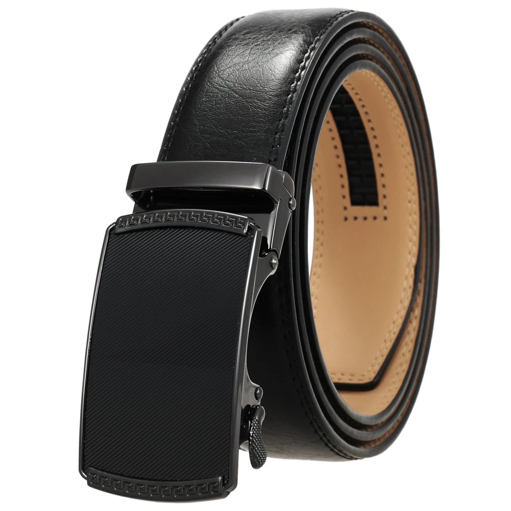 KTM-342739 Automatic Alloy Buckle Men's Genuine Leather Belt - Model LY36-0191-1