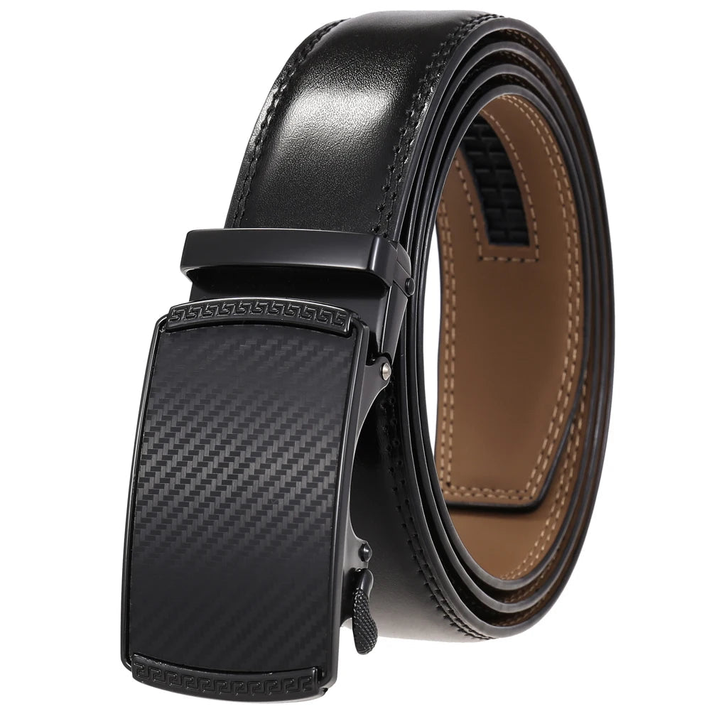 KTM-342739 Automatic Alloy Buckle Men's Genuine Leather Belt - Model LY36-0191-1