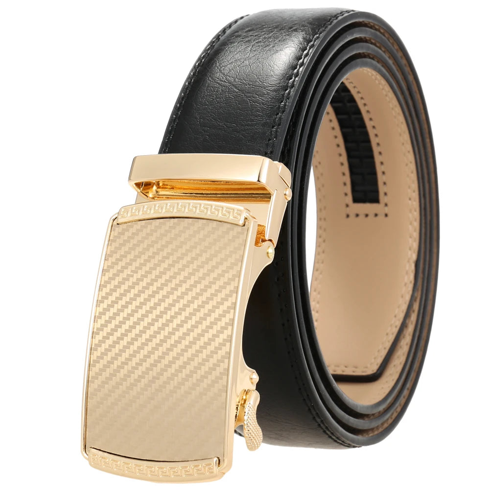 KTM-342739 Automatic Alloy Buckle Men's Genuine Leather Belt - Model LY36-0191-1