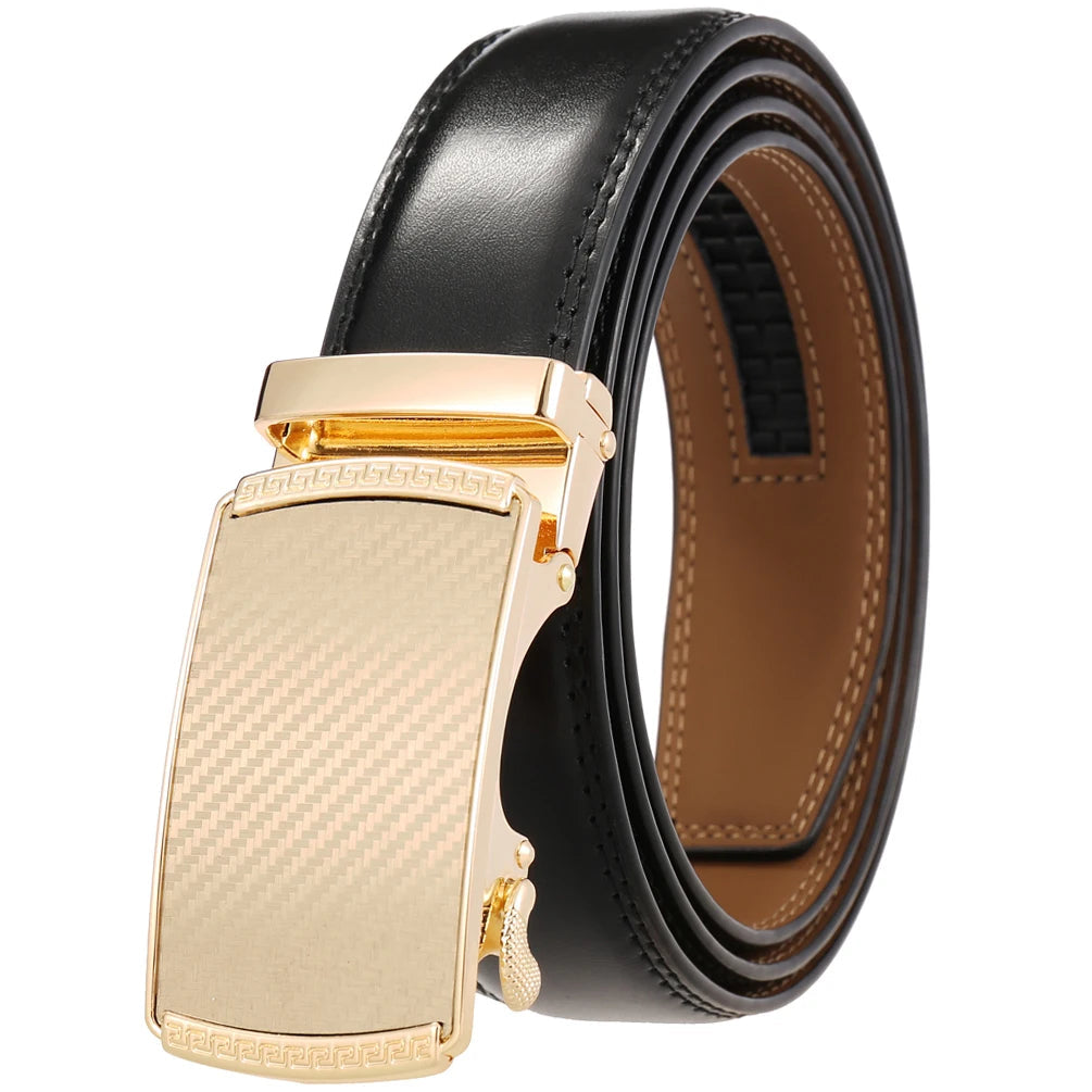 KTM-342739 Automatic Alloy Buckle Men's Genuine Leather Belt - Model LY36-0191-1