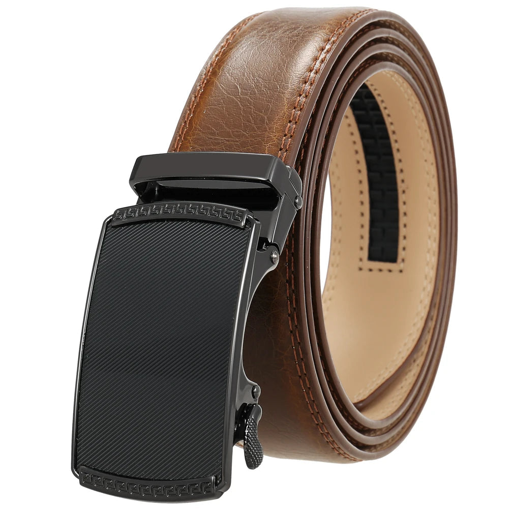 KTM-342739 Automatic Alloy Buckle Men's Genuine Leather Belt - Model LY36-0191-1