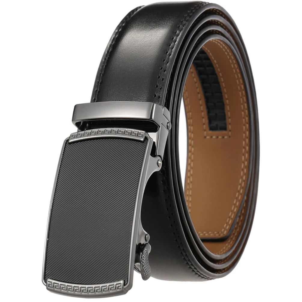 KTM-342739 Automatic Alloy Buckle Men's Genuine Leather Belt - Model LY36-0191-1