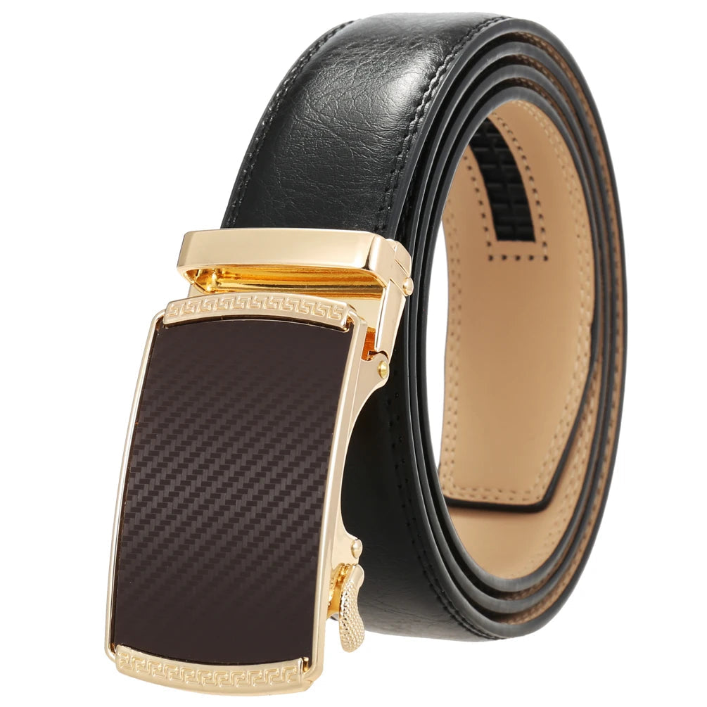 KTM-342739 Automatic Alloy Buckle Men's Genuine Leather Belt - Model LY36-0191-1