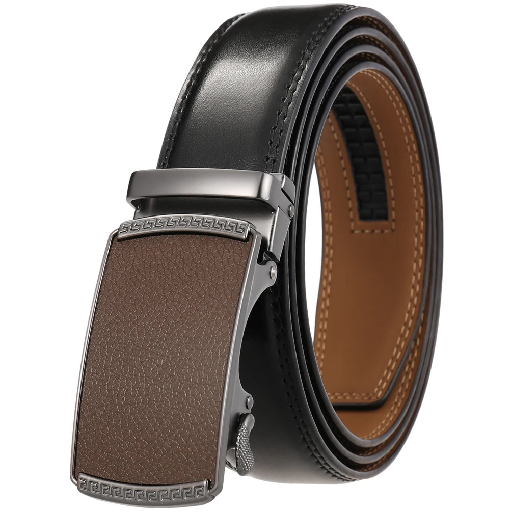 KTM-342739 Automatic Alloy Buckle Men's Genuine Leather Belt - Model LY36-0191-1