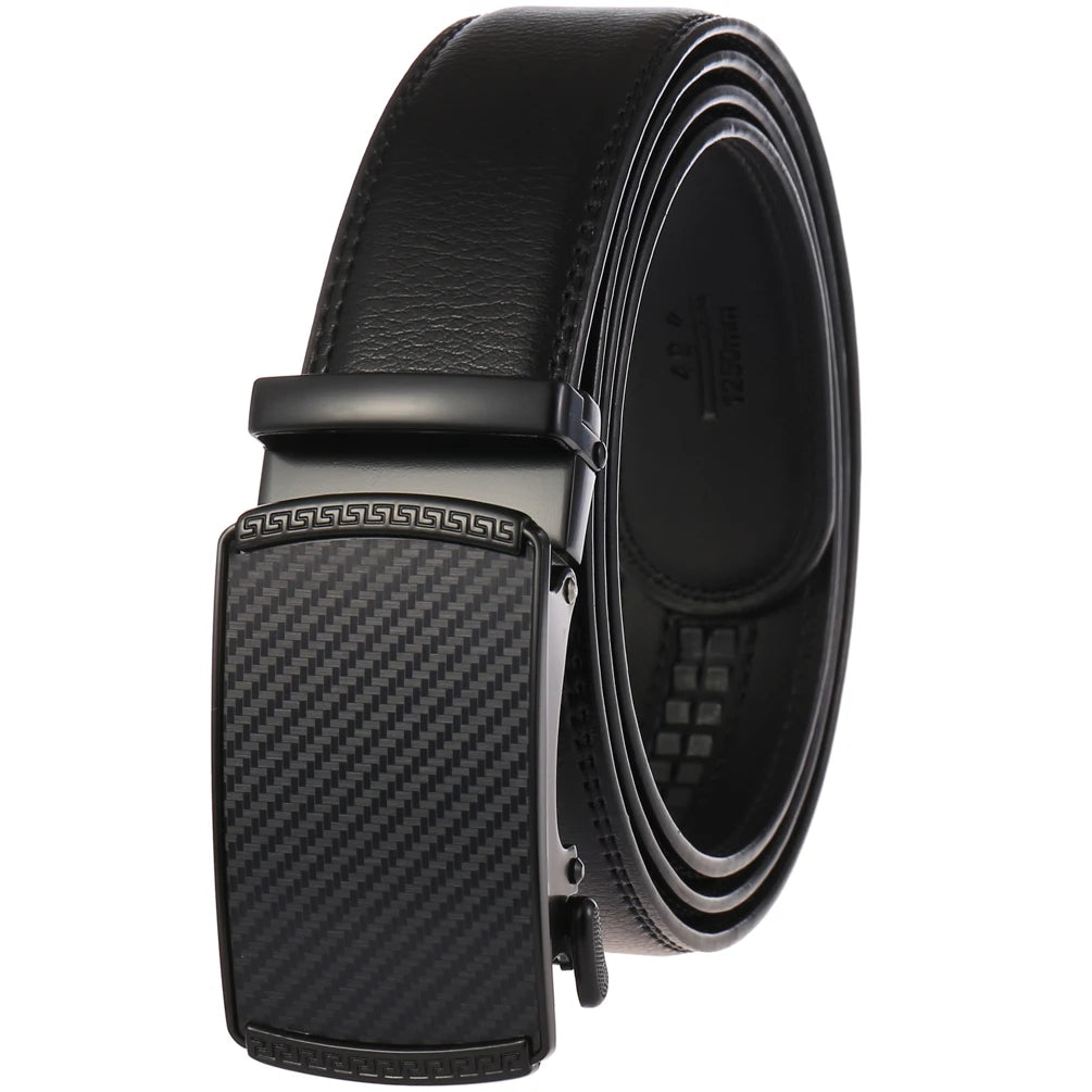 KTM-342739 Automatic Alloy Buckle Men's Genuine Leather Belt - Model LY36-0191-1
