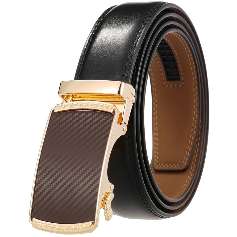 KTM-342739 Automatic Alloy Buckle Men's Genuine Leather Belt - Model LY36-0191-1