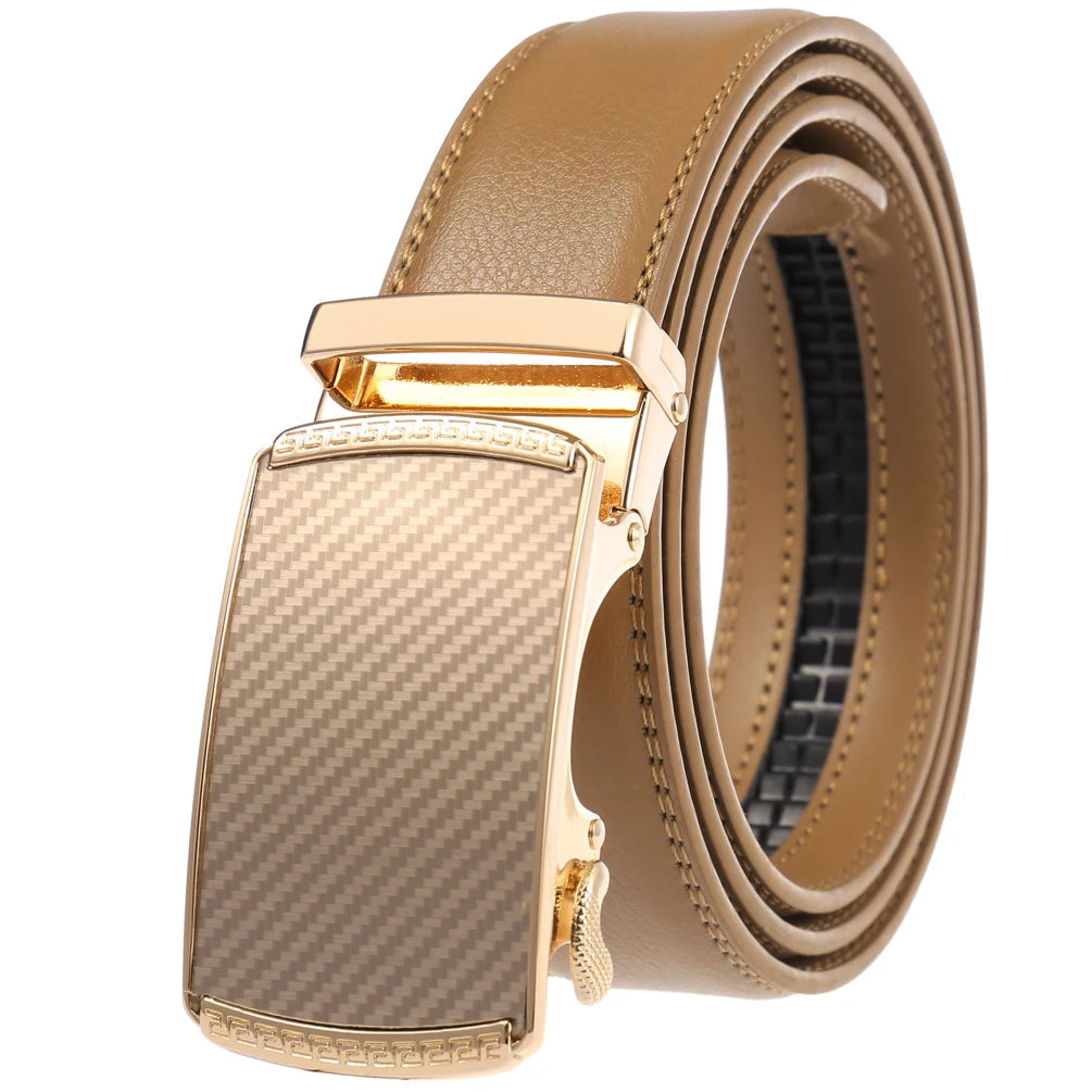 KTM-342739 Automatic Alloy Buckle Men's Genuine Leather Belt - Model LY36-0191-1