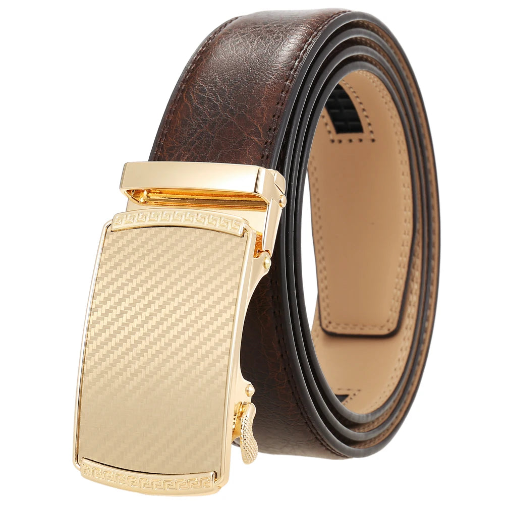 KTM-342739 Automatic Alloy Buckle Men's Genuine Leather Belt - Model LY36-0191-1