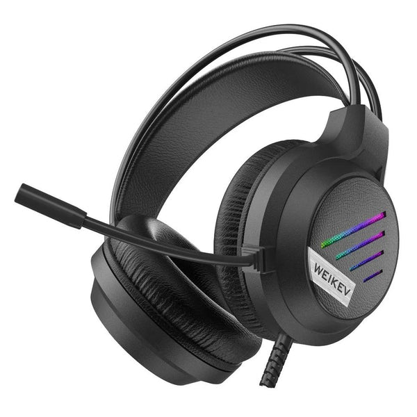 KTM-353107 RGB Wired Surround Stereo Gaming Headset with Built-in Microphone and LED Display for PC and Mobile Use