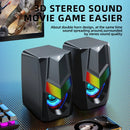 KTM-383827 RGB Backlit Wired Gaming Speakers with USB for PC and Laptop