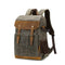 KTM-384083 Retro Waterproof Photography Backpack for Outdoor Travel and Laptop, Oil Wax Canvas Design