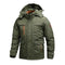KTM-385235 Men's Thick Cotton Jacket Men's Medium to Long Outdoor Cotton Jacket Winter Warm Cotton Jacket With Fleece Hood Men's Coats