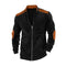 KTM-393043 Men's Customizable European Cotton Varsity Jacket Solid Color Long Sleeve Zipper Cardigan Fur Men's Fashion Long Sleeve
